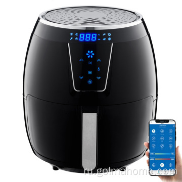 Golmahome Фритюрница Wi-Fi 1700 Вт Airfryers xxl 5.5L Приложение с сенсорным дисплеем и рецептами Без масла Съемные аксессуары Фритюрница